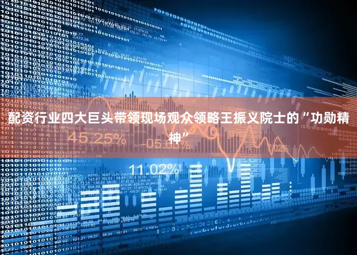 配资行业四大巨头带领现场观众领略王振义院士的“功勋精神”